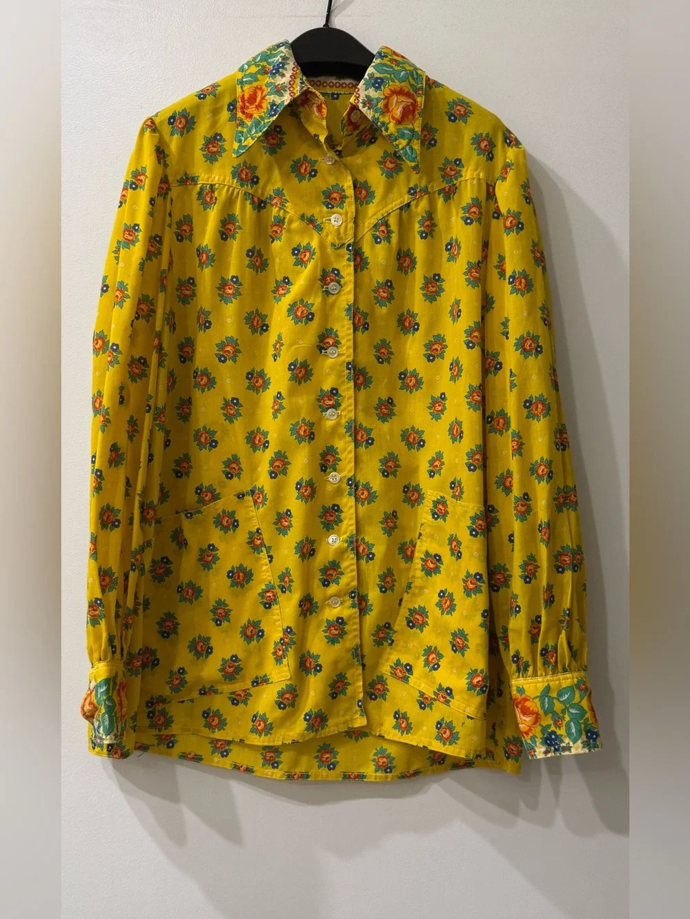 Vintage Oscar de la Renta II | 2-Pc Set | Floral Blouse Skirt | 14
